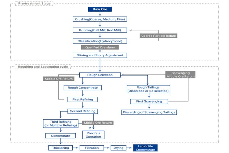 Lepidolite Flotation Process