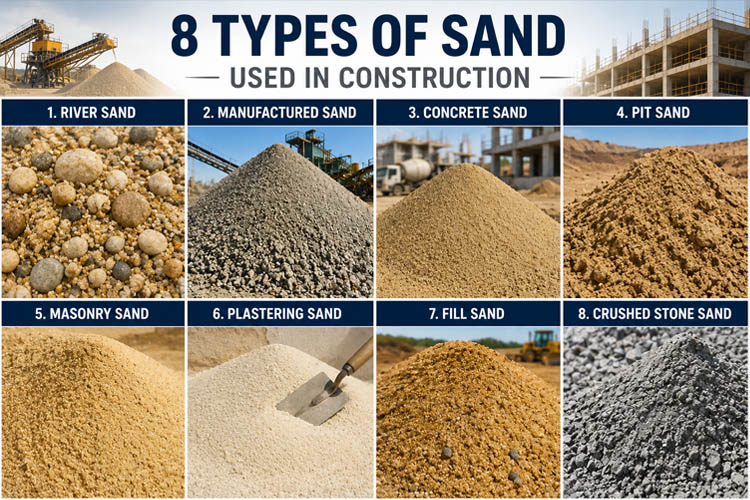 8 Types of Sand Used in Construction